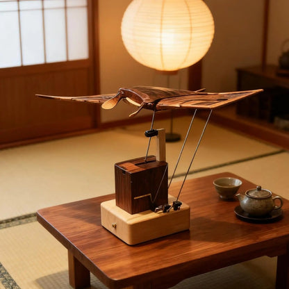 Handmade - Manta Ray Wooden Automaton