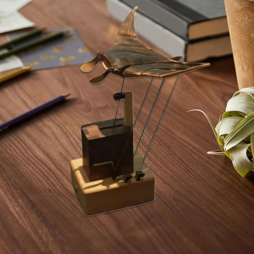 Handmade - Manta Ray Wooden Automaton